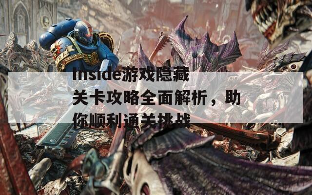 Inside游戏隐藏关卡攻略全面解析，助你顺利通关挑战