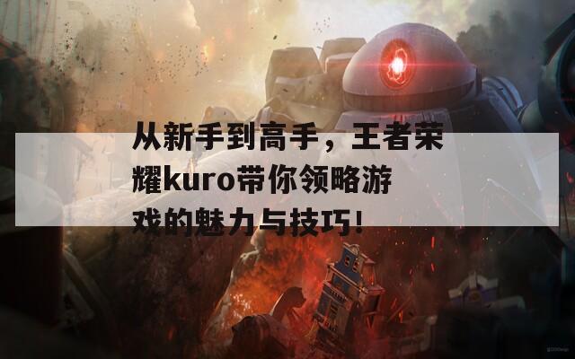 从新手到高手，王者荣耀kuro带你领略游戏的魅力与技巧！