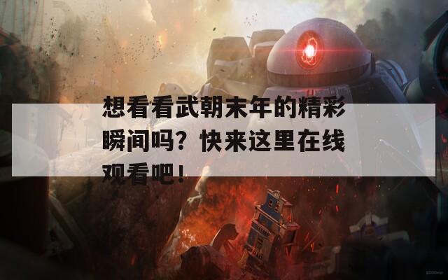 想看看武朝末年的精彩瞬间吗？快来这里在线观看吧！