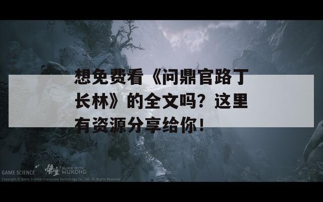 想免费看《问鼎官路丁长林》的全文吗？这里有资源分享给你！