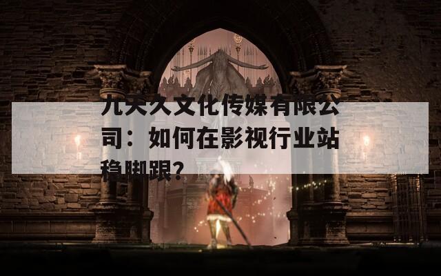 九天久文化传媒有限公司：如何在影视行业站稳脚跟？