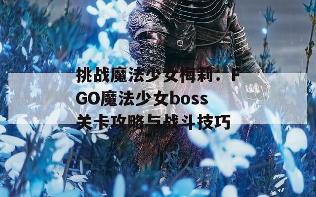 挑战魔法少女梅莉：FGO魔法少女boss关卡攻略与战斗技巧