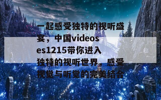 一起感受独特的视听盛宴，中国videoses1215带你进入独特的视听世界，感受视觉与听觉的完美结合