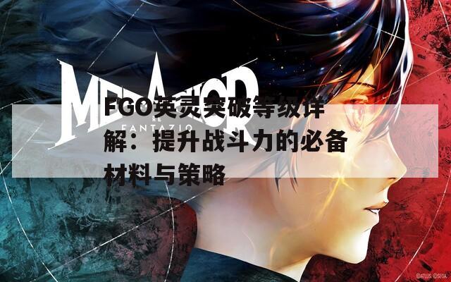 FGO英灵突破等级详解：提升战斗力的必备材料与策略