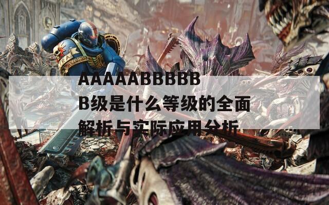 AAAAABBBBBB级是什么等级的全面解析与实际应用分析