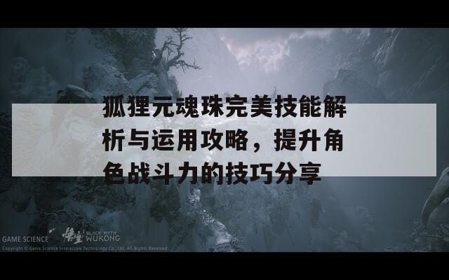 狐狸元魂珠完美技能解析与运用攻略，提升角色战斗力的技巧分享