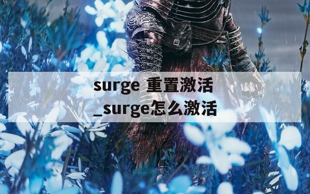 surge 重置激活_surge怎么激活